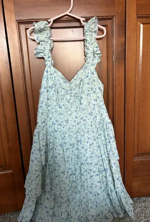 Blue Floral Altar'd State Dress thumbnail 1