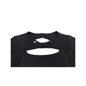 AOXJOX Long Sleeve Back Cutout Crop Athletic Yoga Top L NWOT thumbnail 2