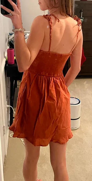 Burnt Orange Mini Dress thumbnail 2