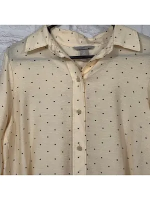 H&M Women's Small Polka Dot Button-Up Shirt thumbnail 2