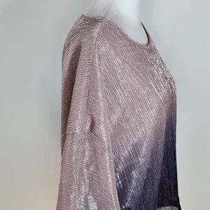 Anthropologie Metallic Gray and Pink Top Size Medium Anthropologie Ombre Blouse thumbnail 5