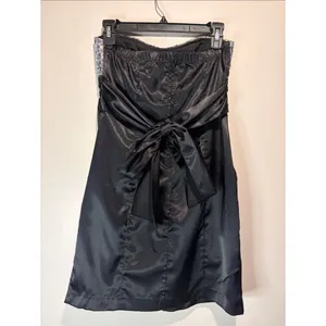 Ruby Rox Y2K Strapless Balloon Skirt Ruched Tie Back Mini Dress Pockets SZ 7 thumbnail 2