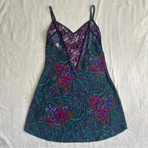 Victoria’s Secret Gold Label Paisley Floral Lace Slip Dress Size Medium thumbnail 5