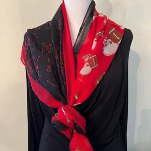 NWT Supia blue and red football theme Infinity scarf thumbnail 4