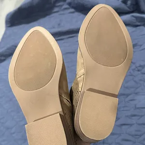 madden Women’s shoes ankle Boots heels beige tan zip up size 6.5 suede thumbnail 3