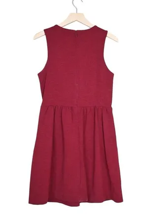 J. Crew Factory Womens M Daybreak Dress with Pockets in Burgundy thumbnail 2