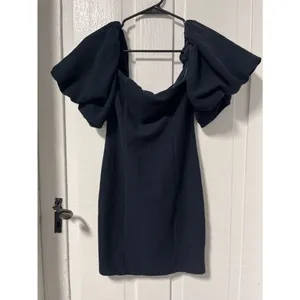 Free People Beach Black Bubbly Off Shoulder Body Con Mini Dress Size XS thumbnail 3