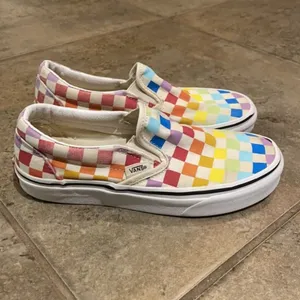 Vans Rainbow Checkerboard Slip-on Sneakers Unisex Size M4 W 5.5 500714 thumbnail 8