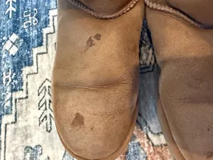 UGG Chestnut Suede Bailey button Shearling Ankle Boots 9 WIDE thumbnail 9