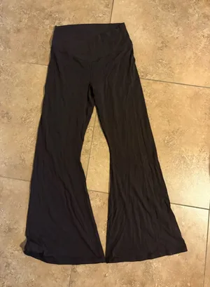 aerie Black Wide-Leg High-Rise leggings thumbnail 1