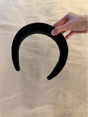 St. Barth Black velvet headband thumbnail 2