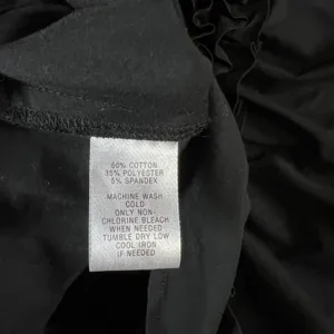 Ann Taylor LOFT Black Ruffle V-Neck Short Sleeve Blouse Top Size 14 thumbnail 4