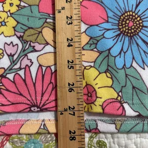First Love Floral Multicolor Women's Top size medium v-neck stretchy springtime thumbnail 2