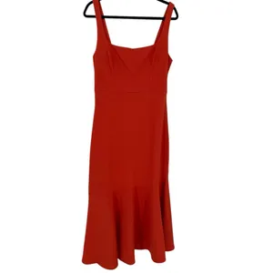 NWT‎ Anthropologie Ariana Square Neck Asymmetrical Ruffle Hem Tank Dress Medium thumbnail 5