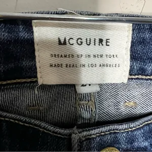 McGuire Gainsbourg Exposed Button Fly Raw‎ Gem Crop Denim Jeans thumbnail 6