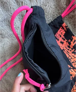 Nike Drawstring Bag Black, Pink, and Orange  thumbnail 2