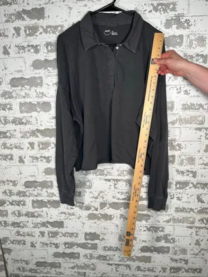 Aerie | women dark gray Henley shirt thumbnail 5