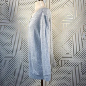 Anthropologie Pure + Good Zip Sweatshirt‎ Jacket Terry Cotton Gray Size Large thumbnail 5