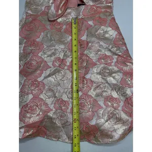 Lulus Quick to Love Pink Floral Jacquard Tie-Front Dress With Pockets Size L NWT thumbnail 9