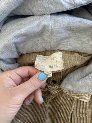 Oil and Hali Corduroy‎ jacket with hood size medium thumbnail 4