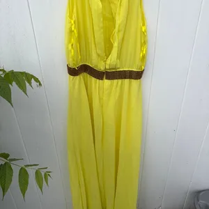 yellow long dress Size 4 thumbnail 3