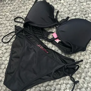Victorias Secret Black Mini Bikini Set Size Small‎ thumbnail 1