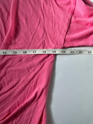 Zella Twist Front T-Shirt XS Hot Pink Cotton Modal Athleisure NWOT thumbnail 4