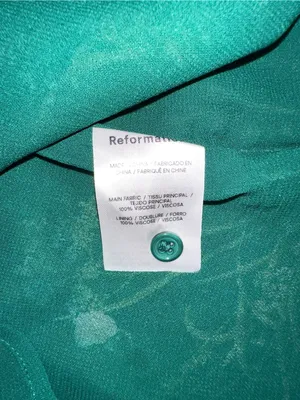 Reformation Rosi Dress Green Floral Short Sleeve Sweetheart Neck 8 in Buena thumbnail 8