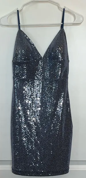 Lulus Sequin Bodycon Mini Dress with Adjustable Straps Perfect for Homecoming thumbnail 1