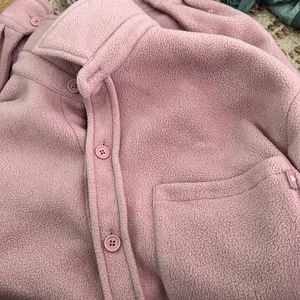 Aritzia TNA Polar Shirt Jacket Medium Pink Mauve thumbnail 3