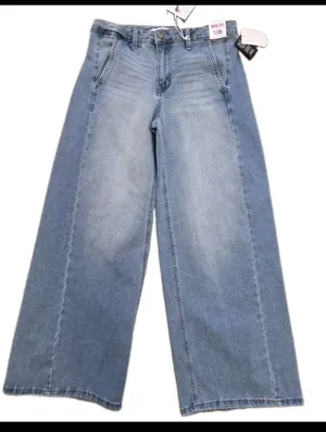 Womens Wide Leg Jeans High Rise Size 7 Casual Boho Western Concert Baggy Grunge thumbnail 2