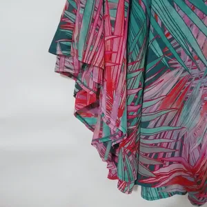Jennifer Lopez L Tropical Drama Turquoise Pink Palm Top thumbnail 6
