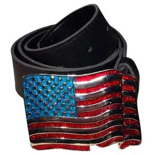 American Flag belt Buckle! Black thumbnail 1