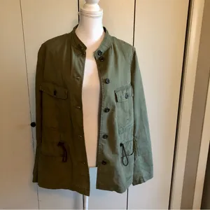 Gap Utility Jacket Womens XL Used Army Green thumbnail 5