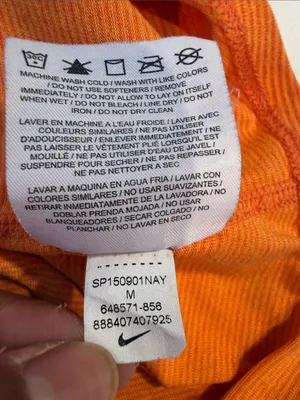 Nike Elastika 2.0 Orange Racerback Tank Gray Straps Medium Dri Fit lightweight thumbnail 8