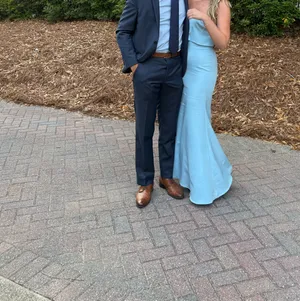 Blue bridesmaid or prom dress thumbnail 2