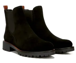 Sam Edelman Jaclyn Suede Sherpa Lined Chelsea‎ Boot in Black Size 6 thumbnail 1