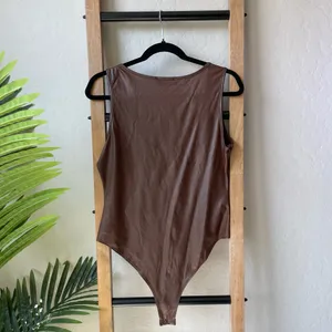 NWT Lizard Thicket Brown Faux-Leather Bodysuit thumbnail 5