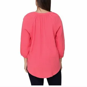Women's coral pink V-neck blouse, LOFT brand. Size XL. NWT thumbnail 9