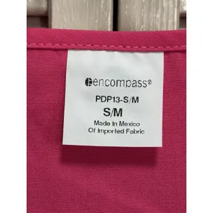 Encompass Scrub Top Pink Scoop Neck Size S/M NWT Short Sleeve Medical Work‎ thumbnail 3