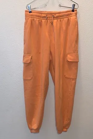 Under Armour Playback Orange Cargo Jogger SweatPants Loose Fit thumbnail 1