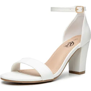 Trary White Block Heels Size 8 thumbnail 1
