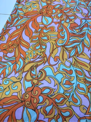 VILA Halter Midi Dress in Orange, Pink & Yellow Swirl Print NWT Size EU M thumbnail 4