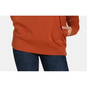 Time and Tru Womens Sweatshirt Size M Auburn Sun Washed Mock Neck Button Placket thumbnail 10