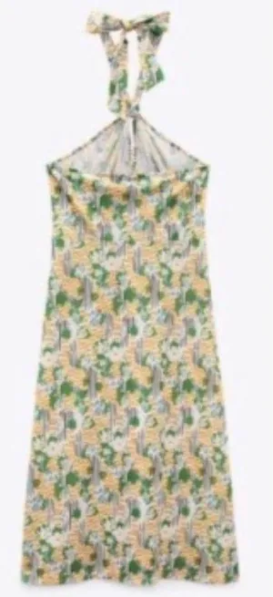 ZARA NWT Halter Top Midi Dress thumbnail 3