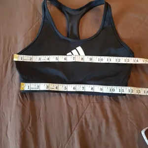 Adidas Top Cropped Activewear Sz Small Womens Sports Bra Logo Mesh Work Out Gym thumbnail 11