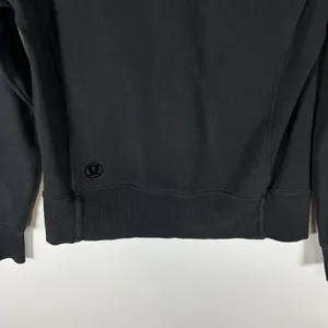 Lululemon‎ Women's Floral Flock Pullover Black Mock Neck Sweatshirt Back Size 10 thumbnail 6