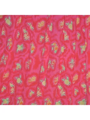 Vintage 90s Y2K Victoria Holley Floral Rayon Maxi Skirt Pink Boho Cottage Size M thumbnail 5