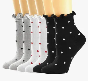 Amazon Heart Ruffle Ankle Socks ❤️🤍🖤 thumbnail 1