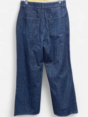 Jenni Kayne High Rise Wide Leg Denim Trouser Jeans 100% Cotton Size 2 thumbnail 5